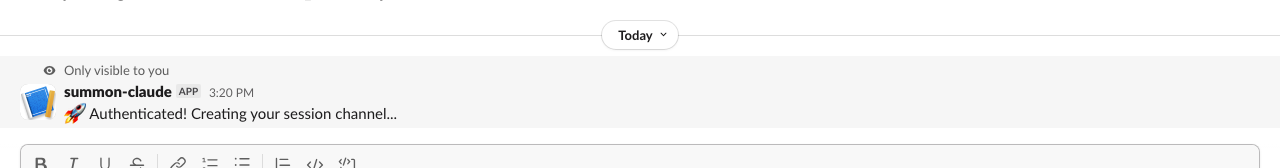 Slash command in Slack